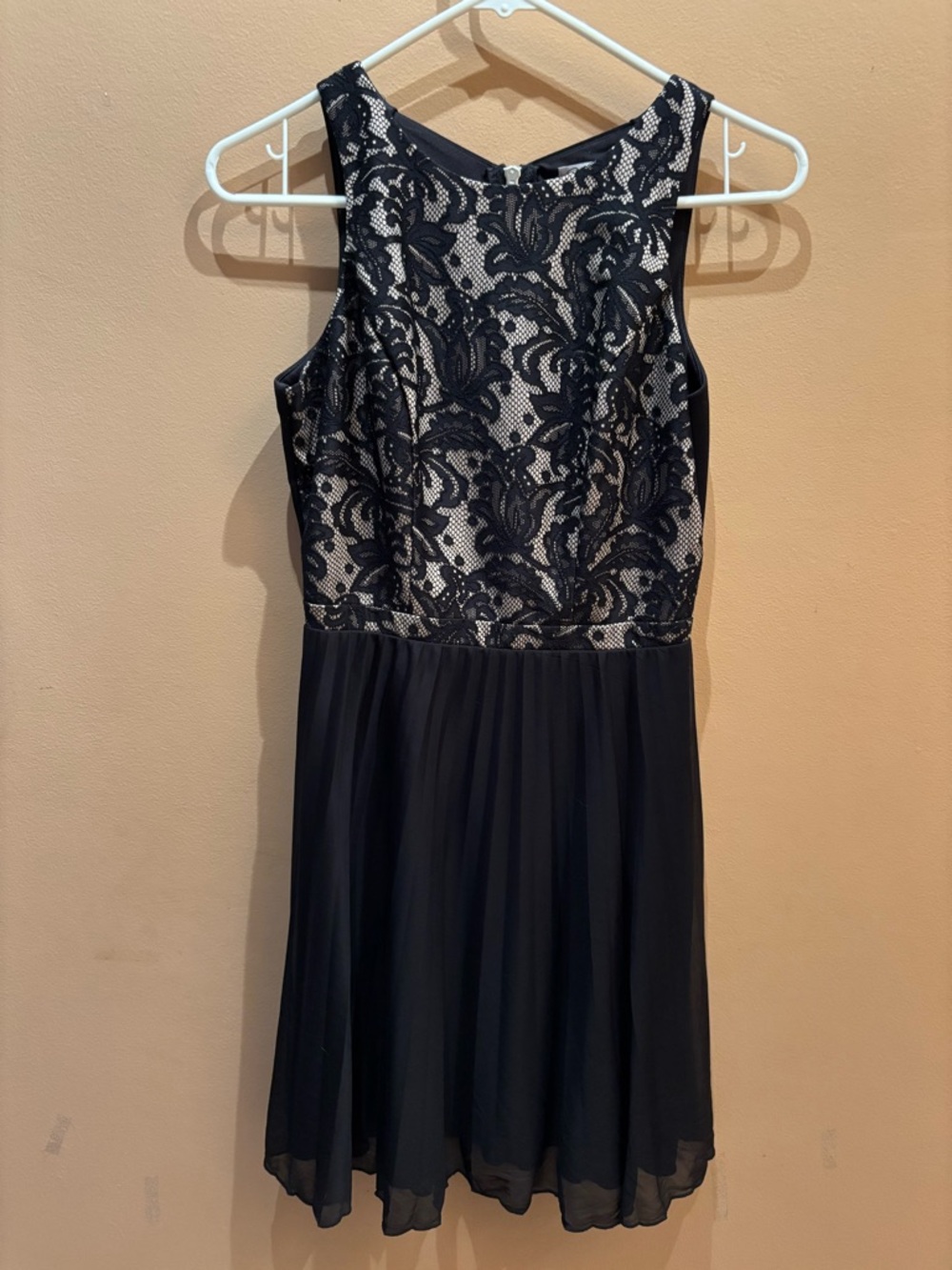 Speechless Black Dress Sleeveless with Pleated Skirt Semi Formal Cocktai…